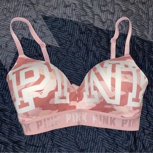 Victoria's Secret PINK Graphic Bra in Light Pink